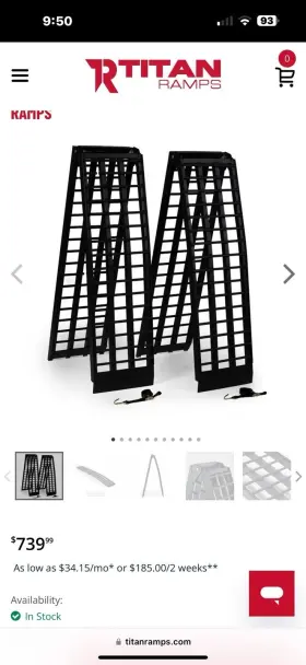 Titan Ramps 793573218483 10ft Folding Atv Loading - 1 500 Lb. Capacity Each