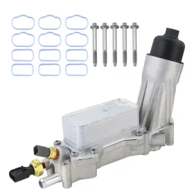 926-876 Tuleyile Aluminum Engine Oil Cooler Filter Housing Adapter Assembly Compa