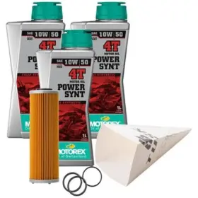 152-986-0378 Tusk 4-stroke Oil Change Kit Motorex Power Full Synthetic 4t 10w-50 1529860378