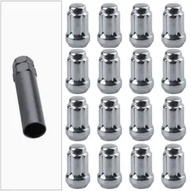178-200-0001 Tusk 178-207-0001 Set Of Tapered Spline Drive Lug Nut 12x1.50mm Thread Pitch Chrome 16pcs Key