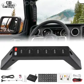 Jg-jl-6 Uni-shine Handle Switch Panel 6 Gang Wireless Light Control For Jeep Wrangler Jl Gladiator