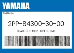 2pp-84300-30-00 Yamaha Genuine Headlight Assy Ur For Smx -