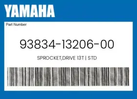 93834-13206-00 Yamaha Genuine Sprocket Drive 13t Std -