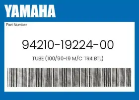 94210-19224-00 Yamaha Genuine Tube 100/90-19 M/c Tr4 Btl -