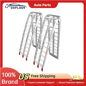 Tyf251 Zxfloov 7.5ft Heavy Duty Aluminum Arched Atv Utv Ramps - Foldable And Durable