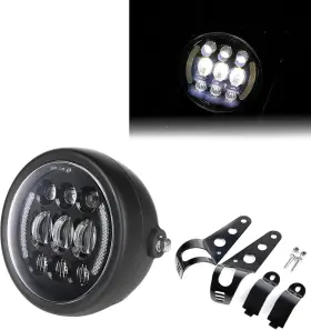 Zm-ha05b Zzjaubi 5-3/4inch Led Motorcycle Headlight With Y Drl Housing