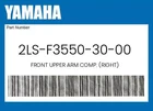 Yamaha Genuine Front Upper Arm Comp. (right) 2LS-F3550-30-00 New. Price: $120.79.