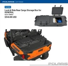 Polaris Oem General Lock & Ride Rear Cargo Storage Box- 2881527 New. Price: $349.99.