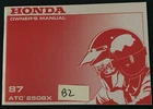 Oem Honda 1987 ATC250SX Owners Manual Vintage New. Price: $50.00.