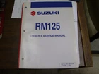 Oem Suzuki 2006 (K6) RM125 Owners Service Manual, 6/2005 En, 99011-36F55-03A!# New. Price: $22.11.