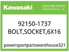 Kawasaki Oem Part 92150-1737 Bolt New. Price: $11.05.