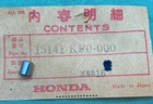 New Genuine Honda 15141-KF0-000 Roller, Oil Pump (6X8). Price: $24.20.