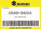 Suzuki Genuine Jet, Main (470) 09491-94004 New. Price: $10.11.