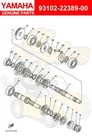 Yamaha Oil SEAL(2JX) 93102-22389-00 Oem New. Price: $19.00.