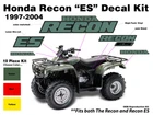1997 - 2004 Honda Recon Es Oem Decal Emblem Sticker Kit Mark Atv Quad New. Price: $39.99.