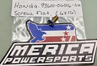 New Replaces Honda 93600-06016-0H Screw, Flat, (6X16). Price: $14.80.