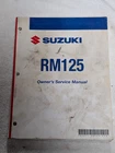 Oem Suzuki 2006 (K6) RM125 Owners Service Manual, 6/2005 En, 99011-36F55-03A Used. Price: $20.00.