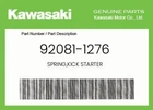 Kawasaki Genuine Spring,kick Starter 92081-1276 New. Price: $12.66.