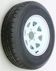 Awc Trailer Tire & 8 Spoke Steel Wheel Assembly - White New. Price: $243.54.