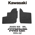 Kawasaki Mule Pro-mx Rubber Driver & Passenger Floor Mats W/ Logo 99994-1187 Oem New. Price: $95.28.