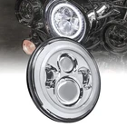 Chrome 7" Halo Cree Led Headlights For Harley Davidson Electra Glide Road King New. Price: $53.95.