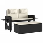 Reclining Patio Bench With Cushions Outdoor Garden Balcony Poly Rattan Vidaxl New. Price: $270.99.