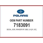 Polaris Decal-box,xp,prostar,s.b.g,lh 7183091 Oem New. Price: $49.99.