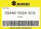 Suzuki Genuine Spring 09440-11024-XC0 New. Price: $5.57.