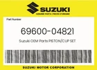 Suzuki Genuine Piston/cup Set 69600-04821 New. Price: $38.42.