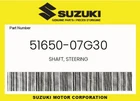 Suzuki Genuine Shaft, Steering 51650-07G30 New. Price: $379.92.
