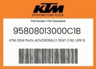Ktm Genuine ADV390RALLY Seat Cwl Upr Blk Gls Dcl+lqr - 95808013000C1B New. Price: $196.93.