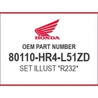 Honda Set Illust *R232* 80110-HR4-L51ZD Oem New. Price: $115.60.