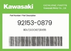 Kawasaki Genuine BOLT,SOCKET,8X65 92153-0879 New. Price: $11.83.