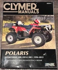 Clymer Polaris Sportsman 400 450 500 Atv Repair Manual 1996-2013 M365-5 Very. Price: $39.99.