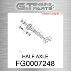 FG0007248 Half Axle Fits John Deere (surplus Open Box) New. Price: $732.47.