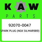 92070-0047 Kawasaki Spark Plug (ngk SILMAR9B9) 920700047, New Genuine Oem Part. Price: $71.77.