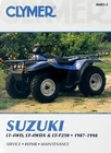 Clymer Shop Repair Manual #M483-2 Fits Suzuki Quadrunner 250/KINGQUAD 300 New. Price: $50.69.