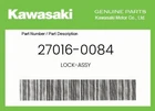 Kawasaki Genuine Lock-assy 27016-0084 New. Price: $76.95.