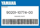 Yamaha Genuine Washer, Plate 90201-10774-00. Price: $9.29.