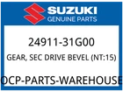 Suzuki Oem Part 24911-31G00 Gear,sec Drive Bevel (NT:15) New. Price: $208.93.
