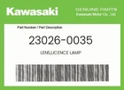 Kawasaki Genuine Lens,licence Lamp 23026-0035 New. Price: $27.27.