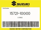Suzuki Genuine O Ring 15721-10G00 New. Price: $10.87.