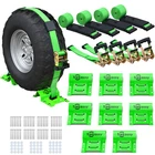 Trekassy Utv Atv Mower Wheel Chock Ratchet Tie Down Kit 4PCS Tire Straps System New. Price: $98.55.