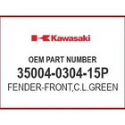 Kawasaki Fender-front,c.l.gree 35004-0304-15P Oem New. Price: $157.60.