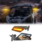 Adjustable Racing Side Mirrors W/ Led Turn Signal Lights For Can-am Maverick X3 New. Price: $45.99.