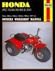 Honda ATC70, 90, 110, 185, 200 Atv Repair Manual 1971-ON New. Price: $50.42.