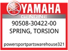 Yamaha Oem Part 90508-30422-00 Spring, Torsion New. Price: $29.99.
