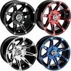 Moose 387X Wheel - Blue Front 12X7 4/136 4+3 387MO127136BWB4CL77 New. Price: $99.77.