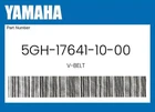 Yamaha Genuine V-belt 5GH-17641-10-00 New. Price: $83.42.