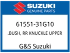 Suzuki Oem Part 61551-31G10 Bush, Rr Spnsn Arm Lower New. Price: $14.12.